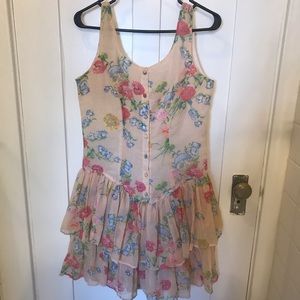 Vintage punk label betsey ruffle mini dress